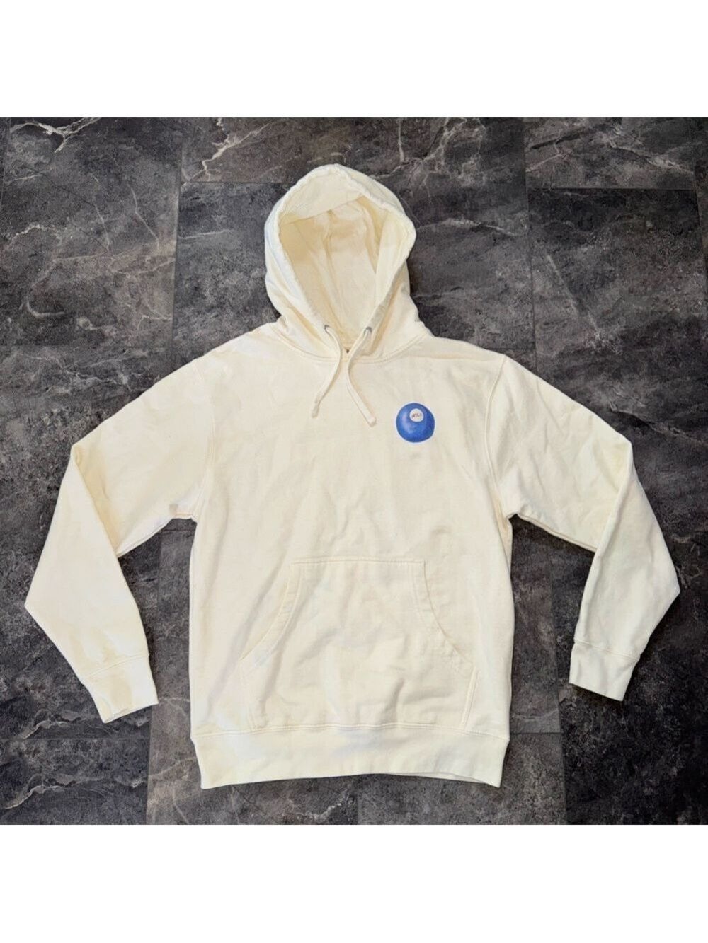 Alpha Chi Omega Cream Hoodie Sweatshirt Size Medium NWOT